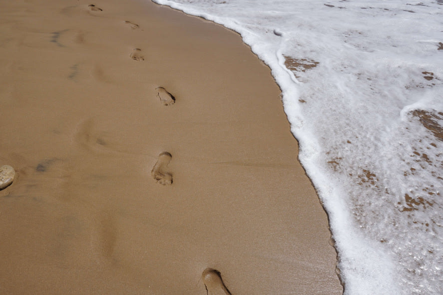 footsteps in the sand