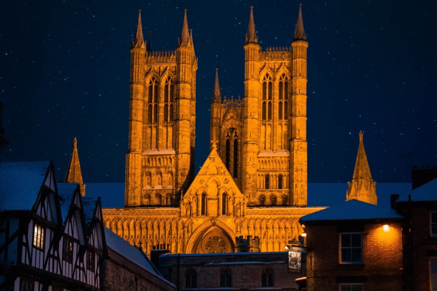 Lincoln cathedral snow