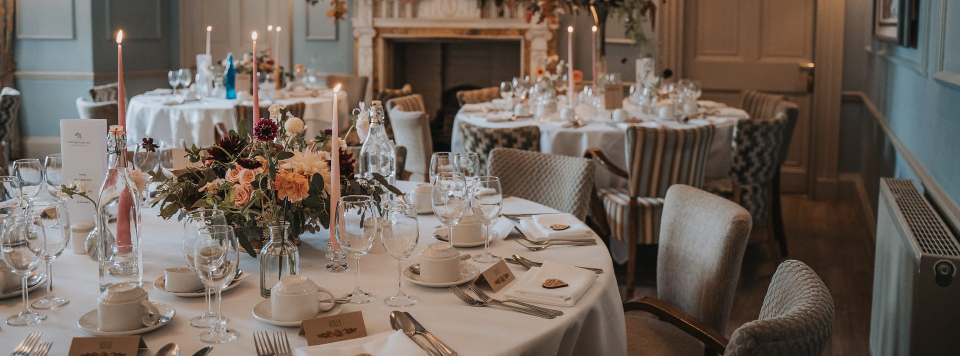 Wedding reception set up