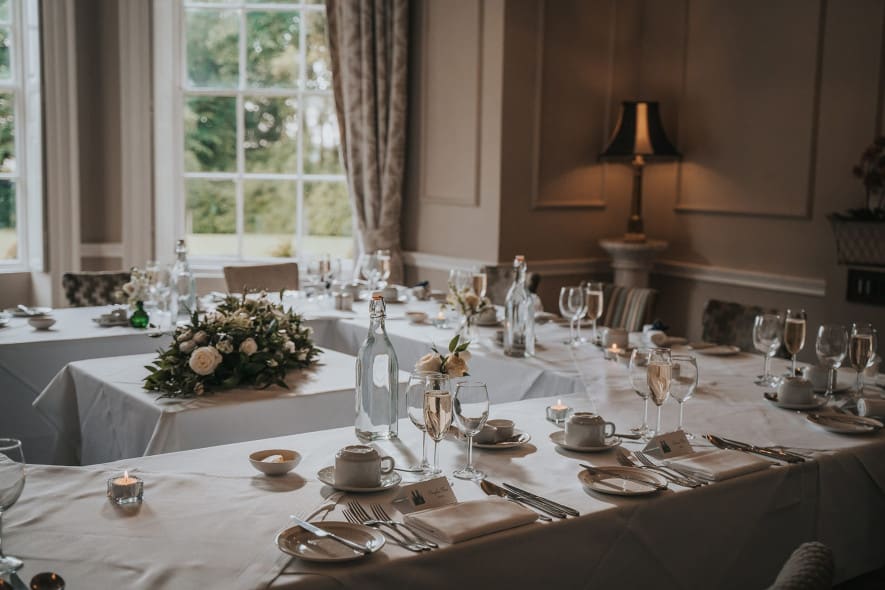 Intimate wedding set up